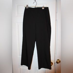 Ankle length elastic waist black trousers size large